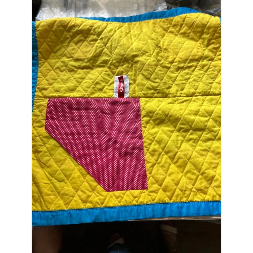 Vintage 80s Playschool baby fold and go Play Mat Sensory Activity Quilt Farm A‎